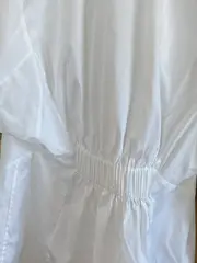 Vorschaubild 3 von Damen Hemdbluse Gr. 40/L Weiß Minimalistisch Langarm