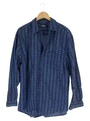 Vorschaubild 1 von Herren Business Hemd L Blau Grafisch Langarm Büro