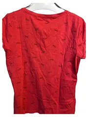 Vorschaubild 2 von EDC Damen T-Shirt Gr. M Rot Casual mit Brillen-Print