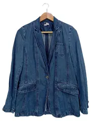 Vorschaubild 1 von Damen Jeans Blazer Gr. 36/S Blau Casual Langarm Baumwolle