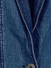 Vorschaubild 3 von Damen Jeans Blazer Gr. 36/S Blau Casual Langarm Baumwolle