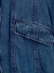 Vorschaubild 4 von Damen Jeans Blazer Gr. 36/S Blau Casual Langarm Baumwolle