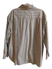 Vorschaubild 2 von Hemdbluse Damen Gr. XXS Grün Gestreift Baumwolle