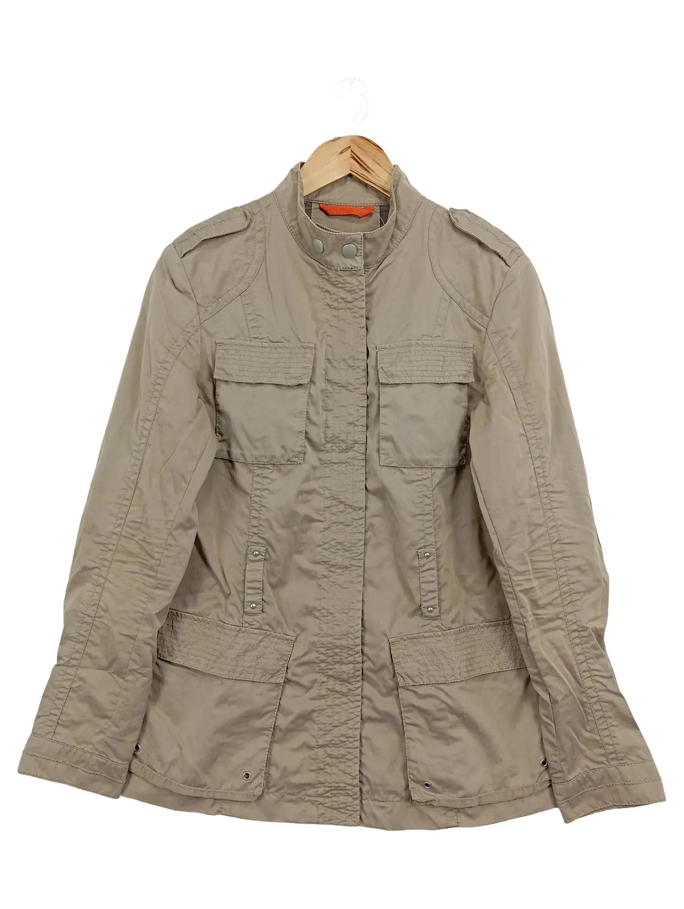 CINQUE Leichte Jacke Damen Gr. 38/M Beige Baumwolle Nylon Casual Klassisch