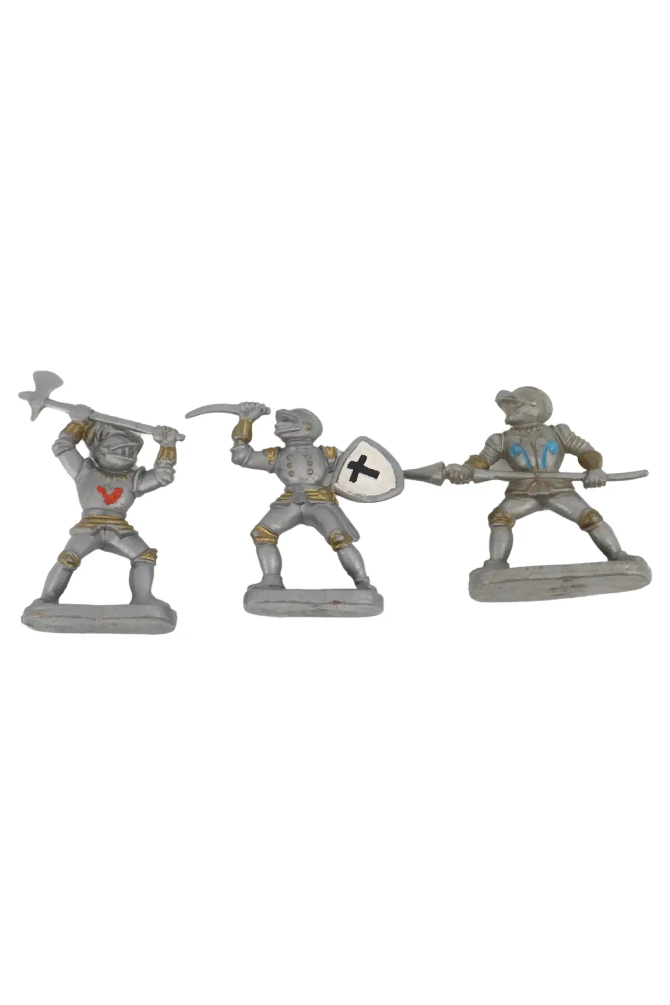 HOPF Spielfiguren-Set Komplett Ritter Krieger Grau Kinder Spielzeug