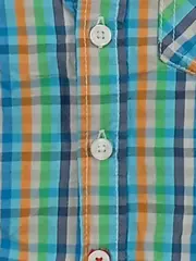 Vorschaubild 2 von Kinder Freizeithemd kariert Gr. 68 Mehrfarbig Langarm Baumwolle