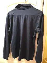 Vorschaubild 2 von Damen Poloshirt Langarm Pima Cotton Blau Gr. 44 XXL