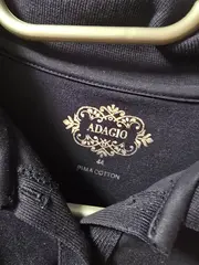 Vorschaubild 3 von Damen Poloshirt Langarm Pima Cotton Blau Gr. 44 XXL