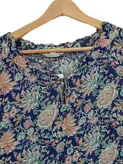 Vorschaubild 2 von Damen Freizeitkleid Blumenmuster Blau Gr. 38/M