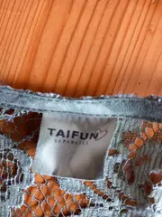 Vorschaubild 3 von Taifun Damen Top Grau Spitze Pailletten Gr. 40 L Feminin