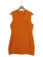 Vorschaubild 1 von Damen Sommerkleid Orange Strukturiert Ärmellos Gr. L/42