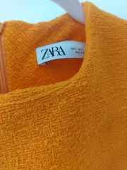 Vorschaubild 2 von Damen Sommerkleid Orange Strukturiert Ärmellos Gr. L/42