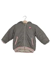 Vorschaubild 1 von Steppjacke Baby Gr. 80 Grau Kapuze Fleece gefüttert