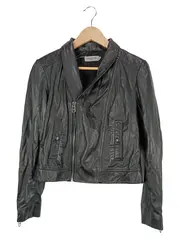 Vorschaubild 1 von Lederjacke Damen Gr. 36/S Schwarz Modern