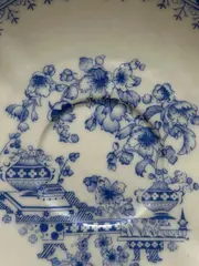 Vorschaubild 3 von Essteller Porzellan Teller Blau Blumenmuster Klassisch