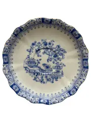 Vorschaubild 1 von Essteller Porzellan Teller Blau Blumenmuster Klassisch