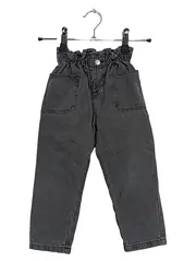 Vorschaubild 1 von Kinder Mom Jeans Paperbag Hose Grau Gr. 98 Mädchen Baumwolle