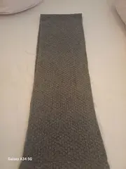 Vorschaubild 2 von Herren Schal Grau 100% Lammwolle Strick Minimalistisch 103cm