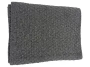 Vorschaubild 1 von Herren Schal Grau 100% Lammwolle Strick Minimalistisch 103cm