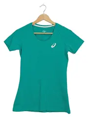 Vorschaubild 1 von Damen Sport T-Shirt Gr. S Türkis Kurzarm Laufshirt