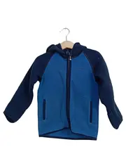 Vorschaubild 1 von Kinder Fleecejacke Kapuze Gr. 92/98 Blau Outdoor Sportlich