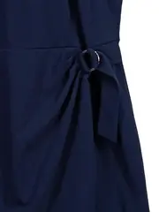 Vorschaubild 2 von Damen Cocktailkleid Gr. 38 Blau Elegant Asymmetrisch Festlich