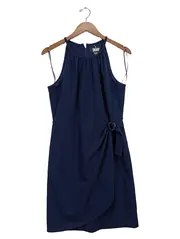 Vorschaubild 1 von Damen Cocktailkleid Gr. 38 Blau Elegant Asymmetrisch Festlich