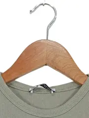 Vorschaubild 3 von Damen Tank Top Shirt Oliv Gr. 36/S Basic Rippstrick