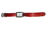 Vorschaubild 1 von TCM Damen Armbanduhr Rot Leder Klassisch Strukturmuster Alltag