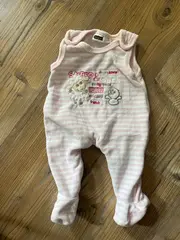 Vorschaubild 1 von Baby Strampler Einteiler Gr. 50 Rosa Gestreift Baumwolle Kinder