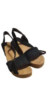 Vorschaubild 2 von Sandaletten Damen Gr. 40 Blau Keilabsatz Casual Sommerschuhe