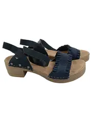 Vorschaubild 1 von Sandaletten Damen Gr. 40 Blau Keilabsatz Casual Sommerschuhe