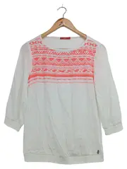 Vorschaubild 1 von Damen Bluse Gr. 36/S Weiß Bohemian Ethno Stickerei 3/4-Arm