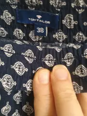 Vorschaubild 3 von Stoffhose Damen Gr. 38 Blau Muster Viskose Freizeithose