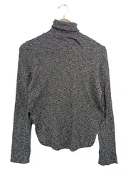 Vorschaubild 2 von Damen Pullover Rollkragen Grau Gr. 36/S Basic Modern Strick