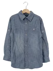 Vorschaubild 1 von Kinder Freizeithemd Blau Gr. 122 Casual Langarm Baumwolle