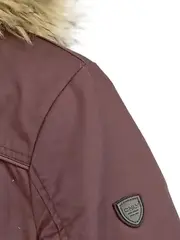 Vorschaubild 5 von Damen Parka Gr. 34/XS Lila Casual Winterjacke Fellkapuze