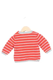 Vorschaubild 2 von Kinder Pullover Gr. 62 Rot Gestreift Baumwolle Langarm