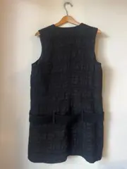 Vorschaubild 2 von Businesskleid Damen Gr. 38/M Schwarz Elegant Ärmellos
