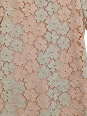 Vorschaubild 3 von Spitzenkleid Damen Gr. 34 Rosa Blumen Festlich Kleid