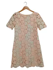 Vorschaubild 1 von Spitzenkleid Damen Gr. 34 Rosa Blumen Festlich Kleid