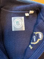 Vorschaubild 4 von Kinder Fleecejacke Gr. 86 Blau mit Panda Stickerei