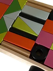 Vorschaubild 2 von MULA Holzbausteine Bauklötze mit Wagen Mehrfarbig Kinder