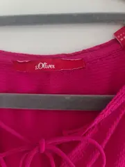 Vorschaubild 4 von Hemdbluse Damen Gr. 36/S Pink Strukturmuster Rüschen Freizeit