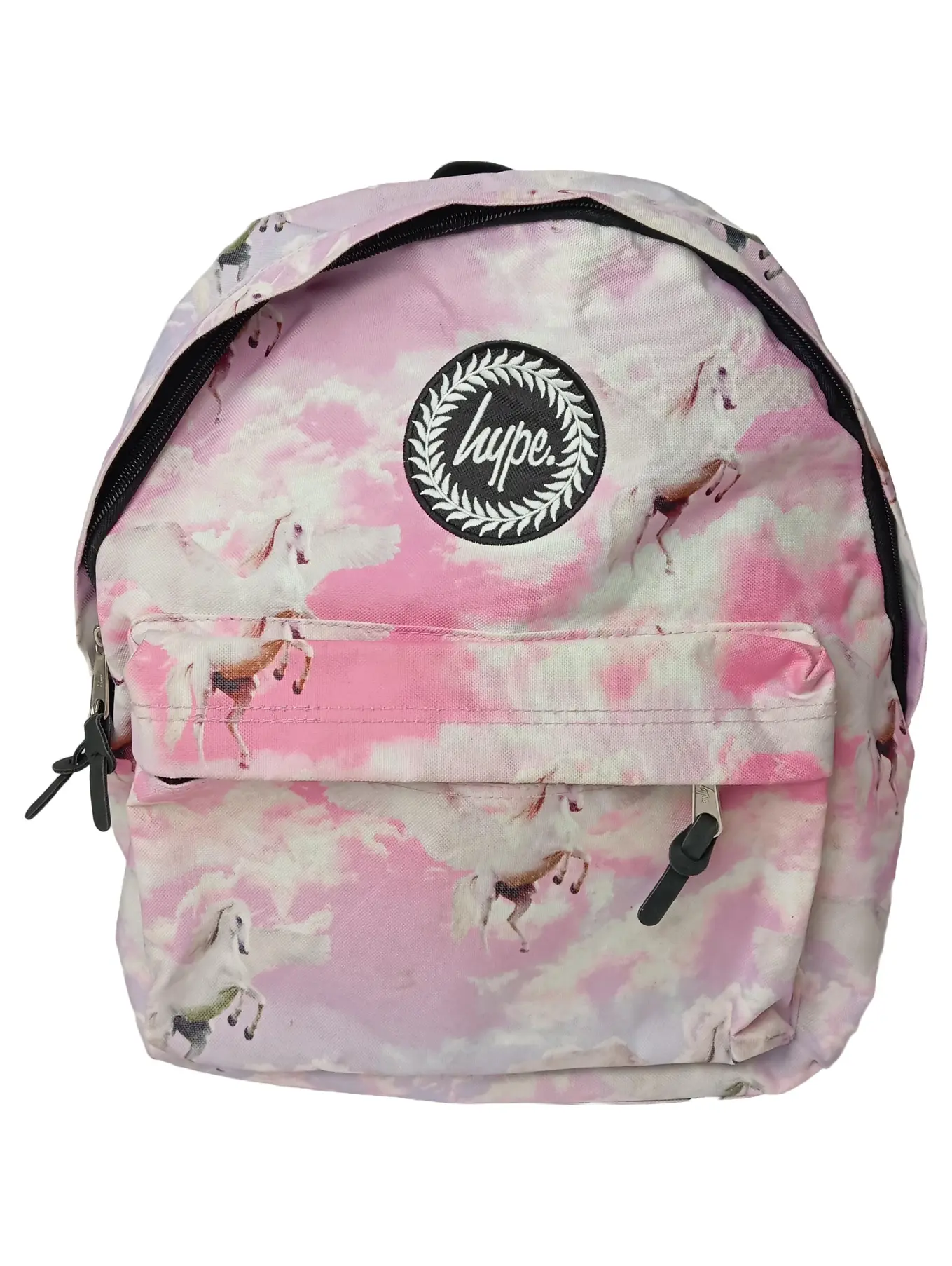 HYPE. Schulrucksack Kinder Rosa Pferde Wolken Muster Casual Backpack