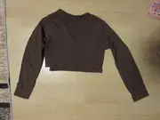 Vorschaubild 2 von Mädchen Bolero Strickjacke Braun Blumenmuster Gr. 156/158