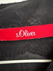 Vorschaubild 2 von Bluse Damen Gr. 38 Schwarz Elegant mit Spitze Kurzarm