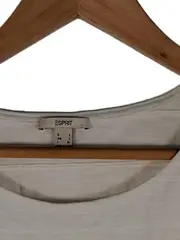 Vorschaubild 3 von Damen T-Shirt Gr. L Weiß Kurzarm Zierknöpfe Schulter Casual