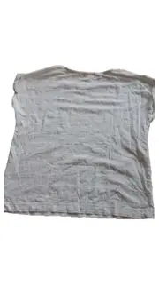 Vorschaubild 2 von Damen T-Shirt Gr. L Weiß Kurzarm Zierknöpfe Schulter Casual