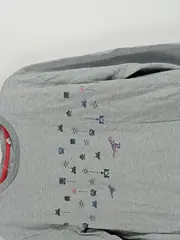 Vorschaubild 3 von Kinder Langarmshirt Gr. 140 Grau Retro Pixel Dino Print
